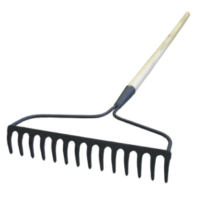 14 TINE BOW RAKE W/60" WOOD HANDLE