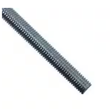 1-1/8"-7 x 10' Zinc Plated Threaded Rod (2/tube) - Black Tips